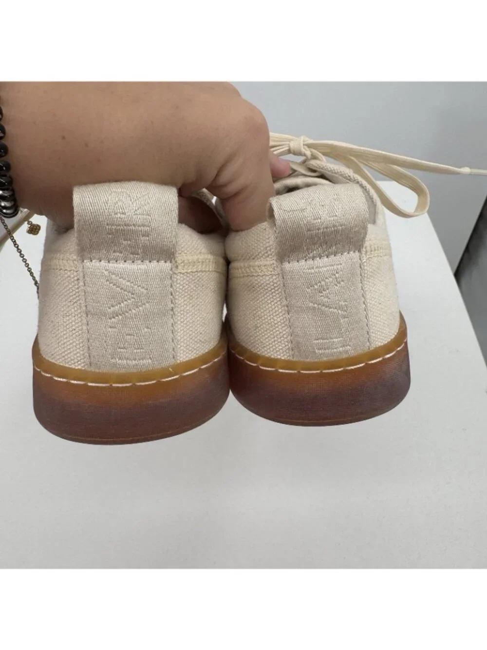 Everlane Tread Bare Sneaker size 11 Women's in Canvas Natural Lace-up Shoes